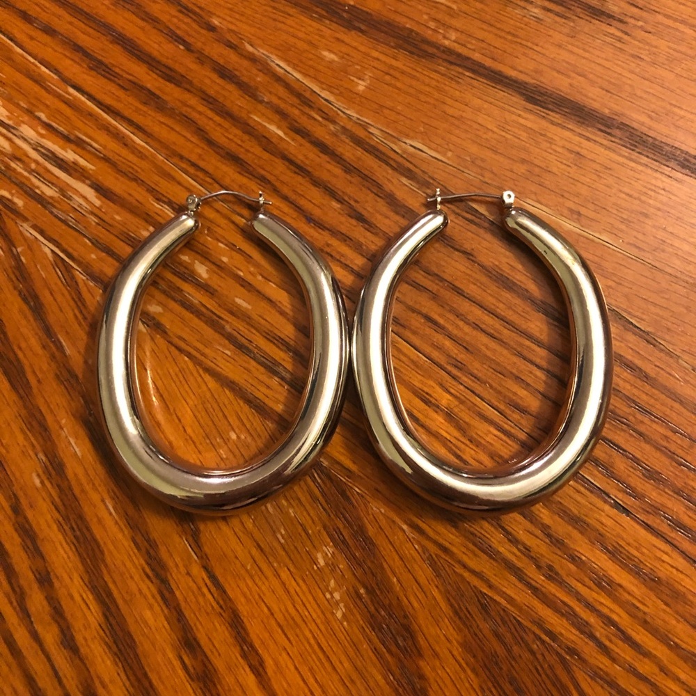 Silver Hoop Earrings